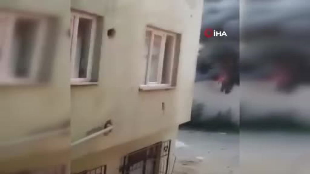 Bursa'da panik dolu anlar... Alev alev yanarak kül oldu