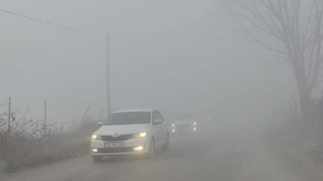Bursa'da sisli hava hayatını durma noktasına getirdi