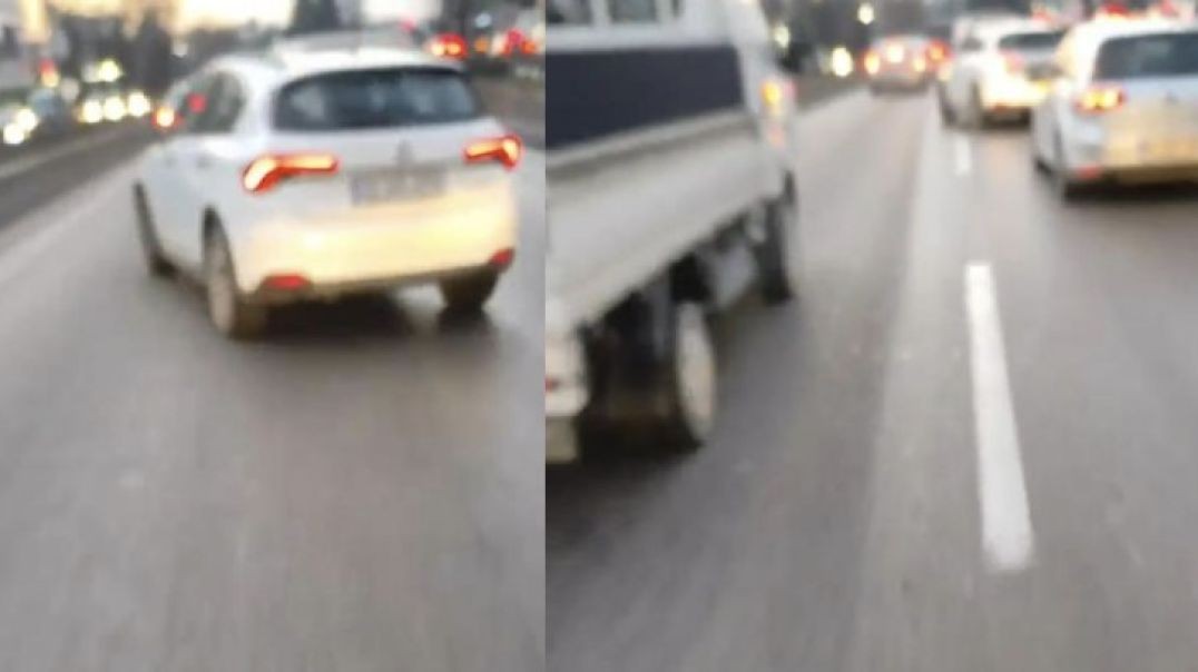 Bursa'da motosiklet sürücüsünün ölümden döndüğü kaza kamerada!