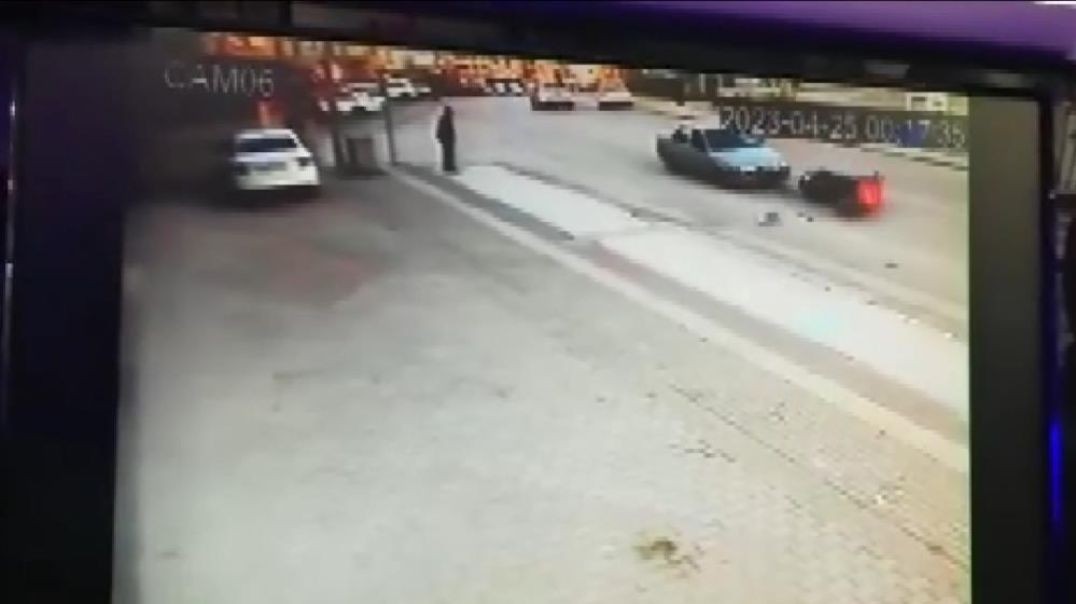 Bursa'da ters şeride girince otomobil vurup kaçtı!