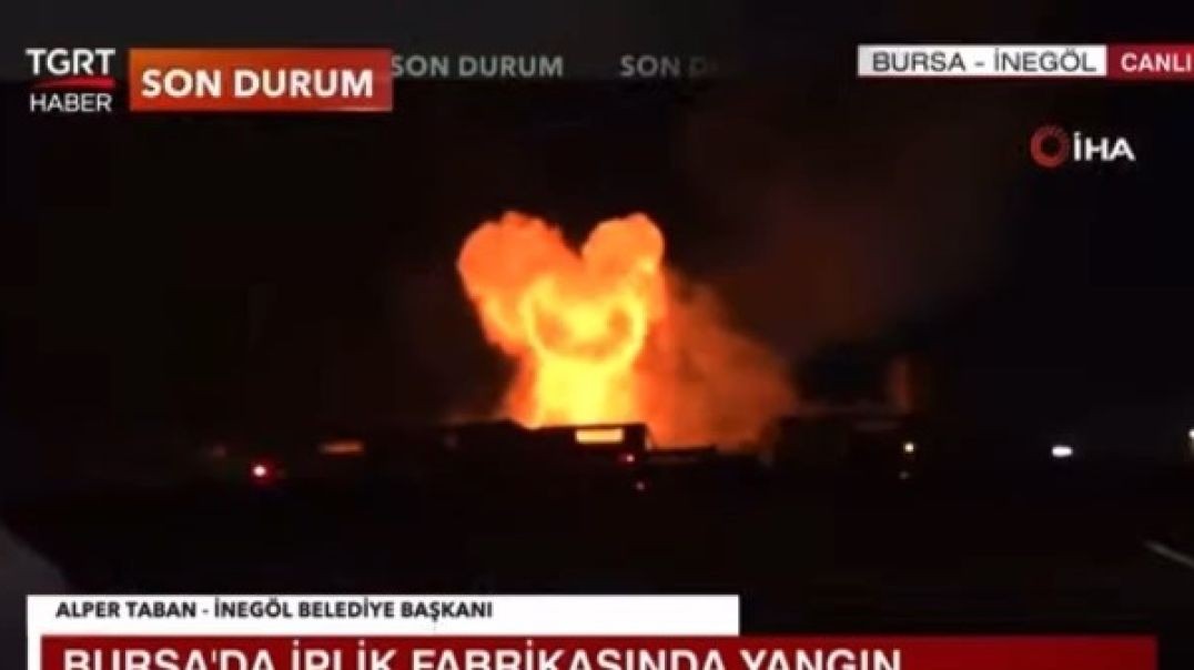 Bursa'da canlı yayın sırasında fabrika patladı!
