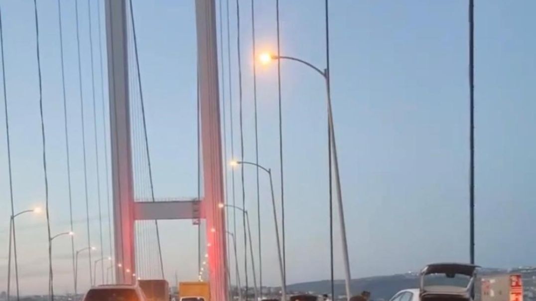 Osmangazi Köprüsü'nde enteresan olay: Araçların lastikleri tek tek patladı!