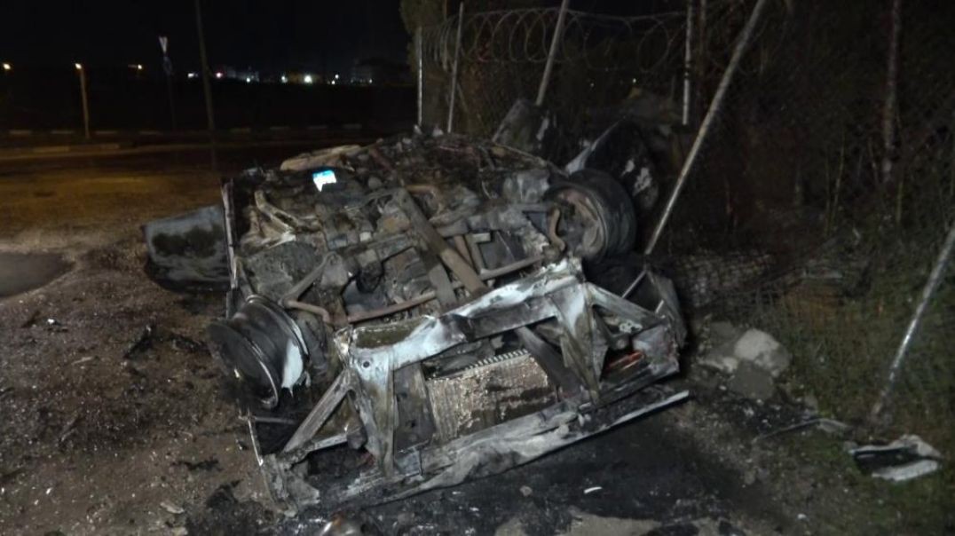 Bursa'da takla atarak yanan otomobilini bırakıp kaçtı!
