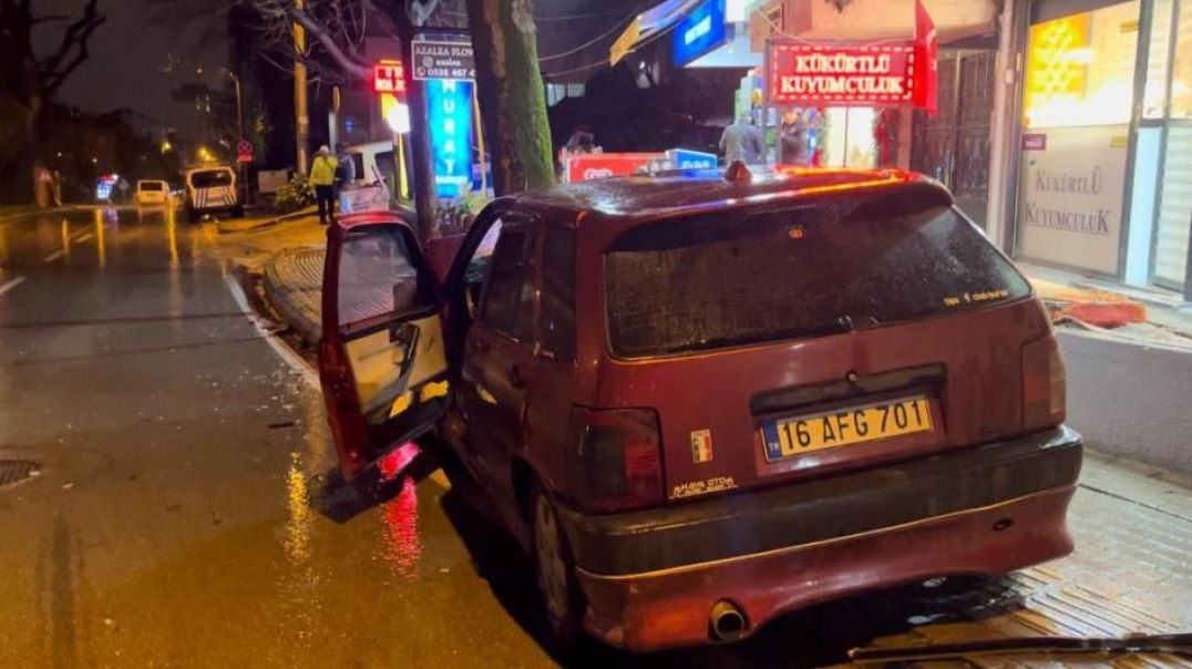 Bursa'da direksiyon başında kalp krizi geçiren sürücü ağaca çarptı: 3 yaralı!