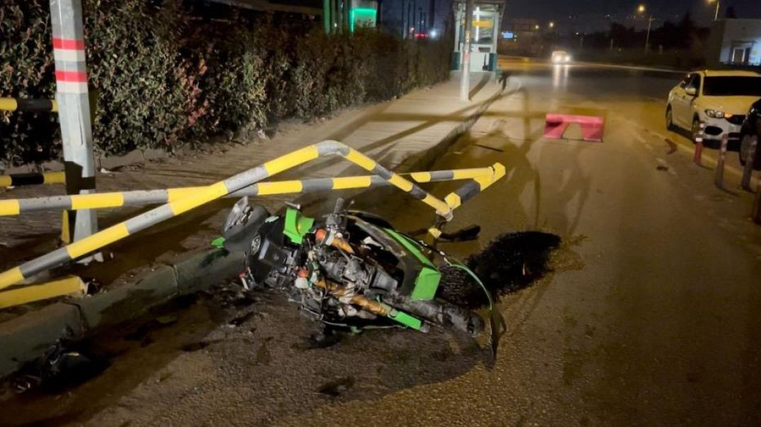 Bursa'da lüks motosiklet hurdaya dönerken sürücü kıl payı kurtuldu