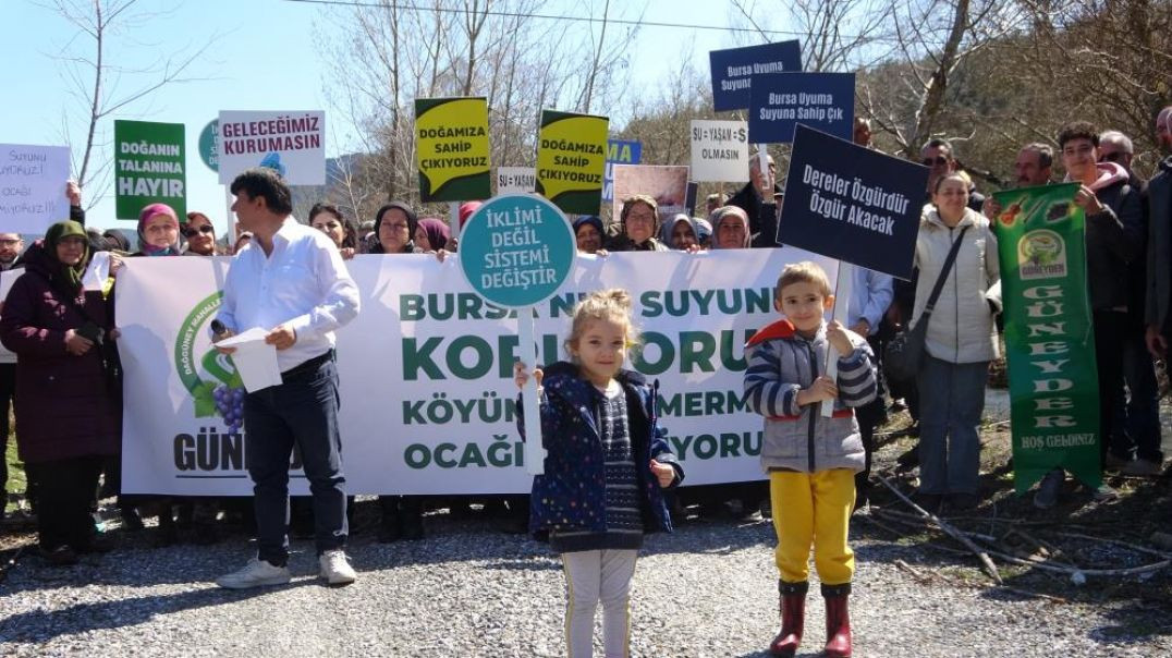 Bursa'da köylüler mermer ocağına karşı direnişe başladı