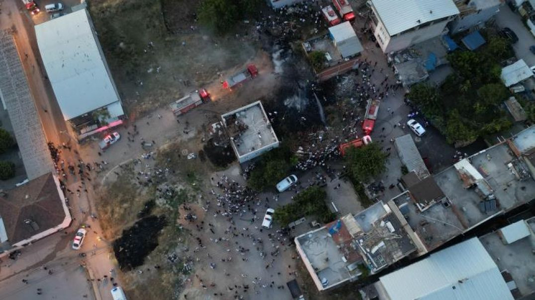 Bursa'da patlamanın olduğu alan drone ile görüntülendi