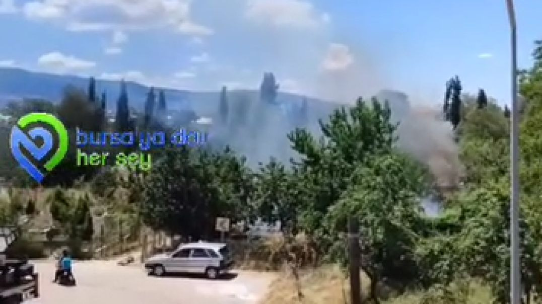 Bursa'da mezarlıkta yangın paniği harekete geçirdi!