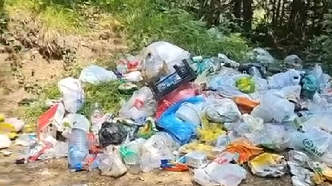 Doğa harikası Alaçam'da yığılan çöpler kötü koku saçıyor