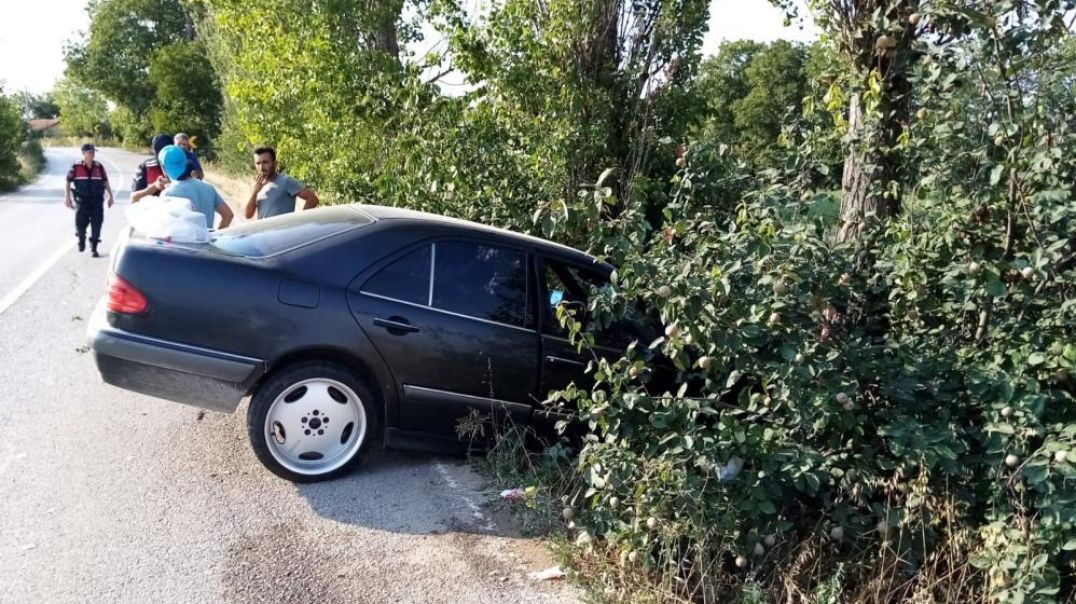 Bursa'da kontrolden çıkan otomobil ağaçlara çarptı: 2 yaralı!