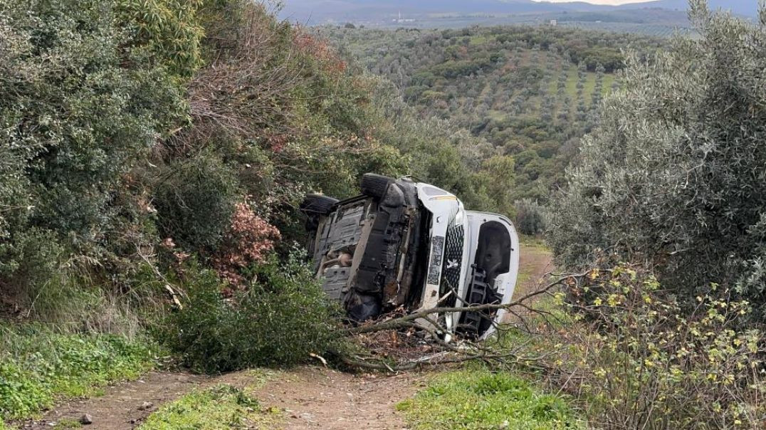 Bursa'da uçurumdan uçan otomobilde burnu bile kanamadı