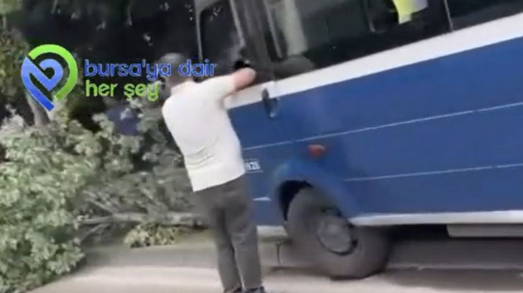 Bursa'da kaldırıma dalan minibüs ağaca çarptı... Yolcular felaketten döndü