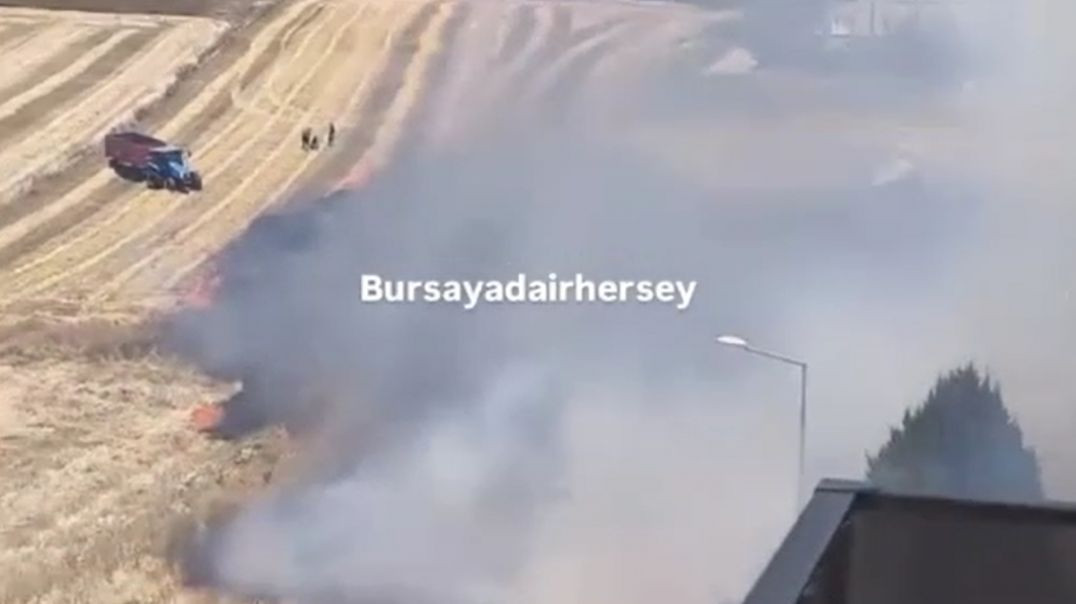 Bursa'da tarla yangını hızla büyüdü... İtfaiye ve vatandaşlar seferber oldu!
