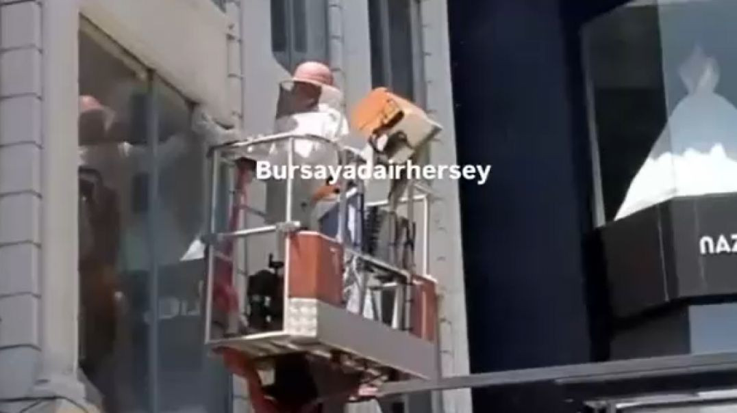 Bursa'da Tuz Pazarı'nı arılar bastı