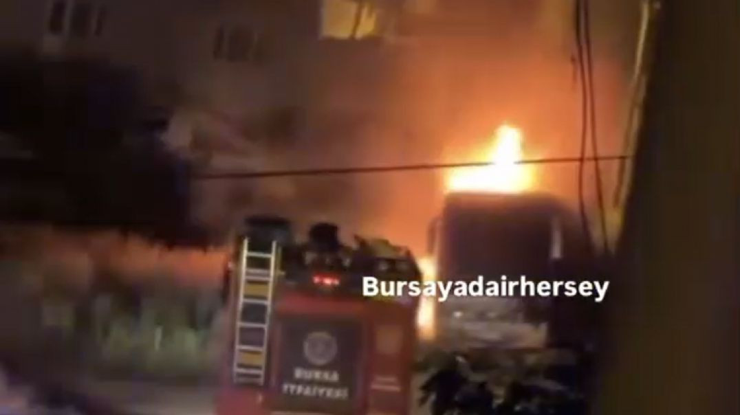 Bursa'da otobüs alev topuna döndü