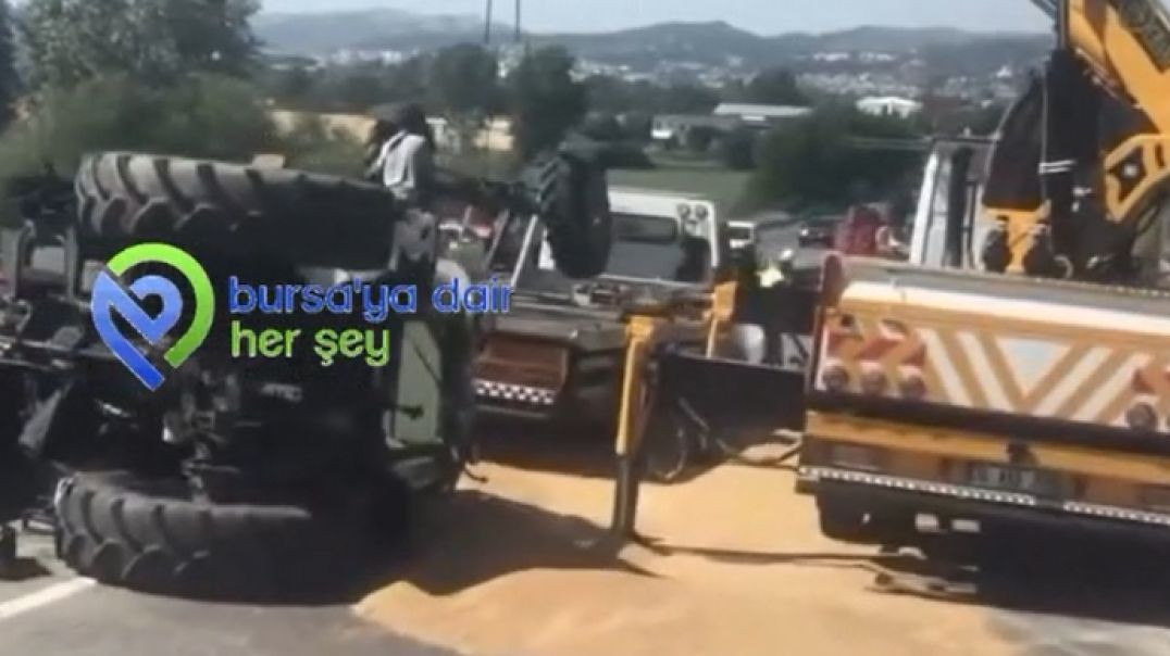 Bursa - Susurluk yolunda traktör kazasında ölümden döndüler