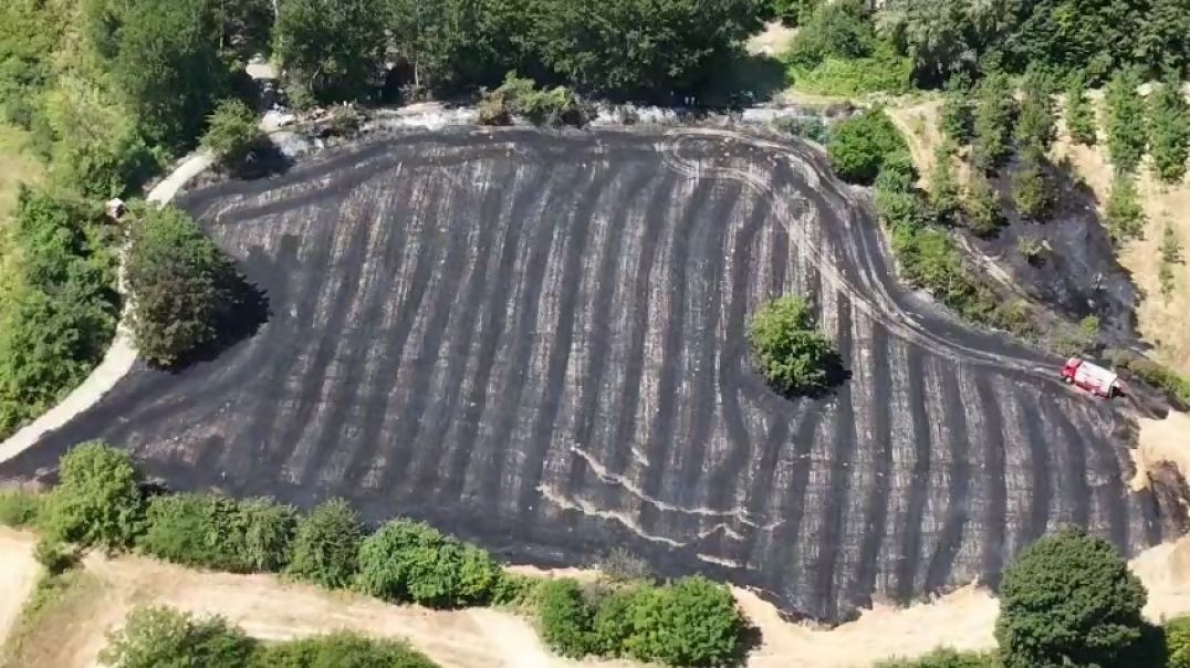 İnegöl'de anız yangını korkuttu: 30 dönüm arazi kül oldu