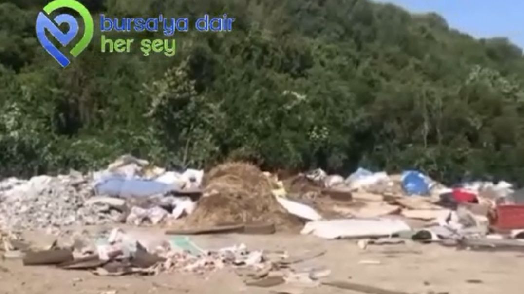 Mudanya'da yeşil alan çöplüğe döndü