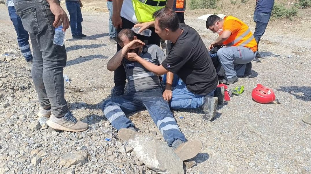 Harmancık’ta yangına müdahale ederken bayıldı...Ayıldığında ölen hayvanlar için gözyaşlarına boğuldu