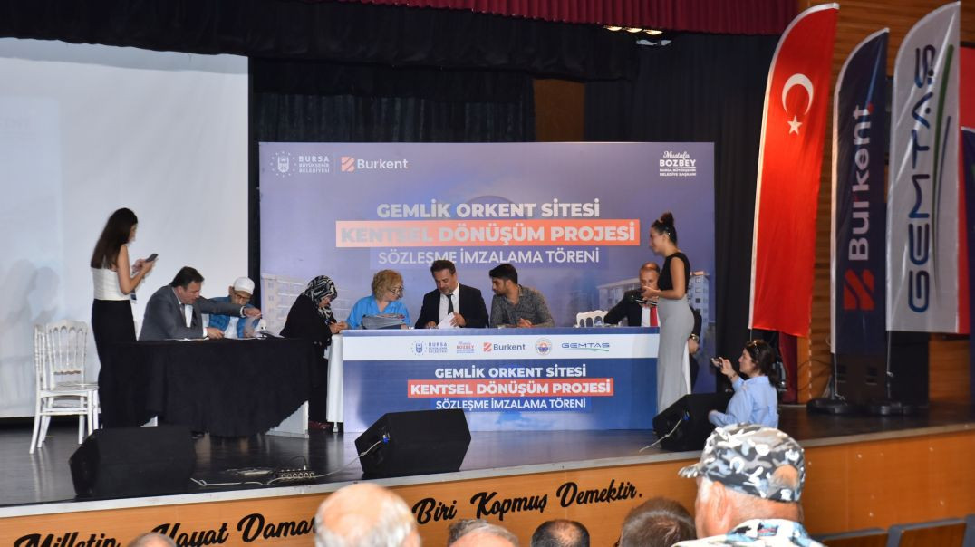 Gemlik’te kentsel dönüşümde yeni adım: Orkent Sitesi’nde sözleşmeler imzalandı