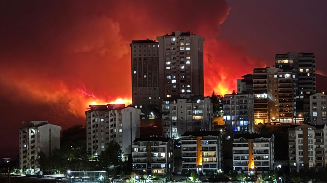 Bursa'da gece alevlerle aydınlandı